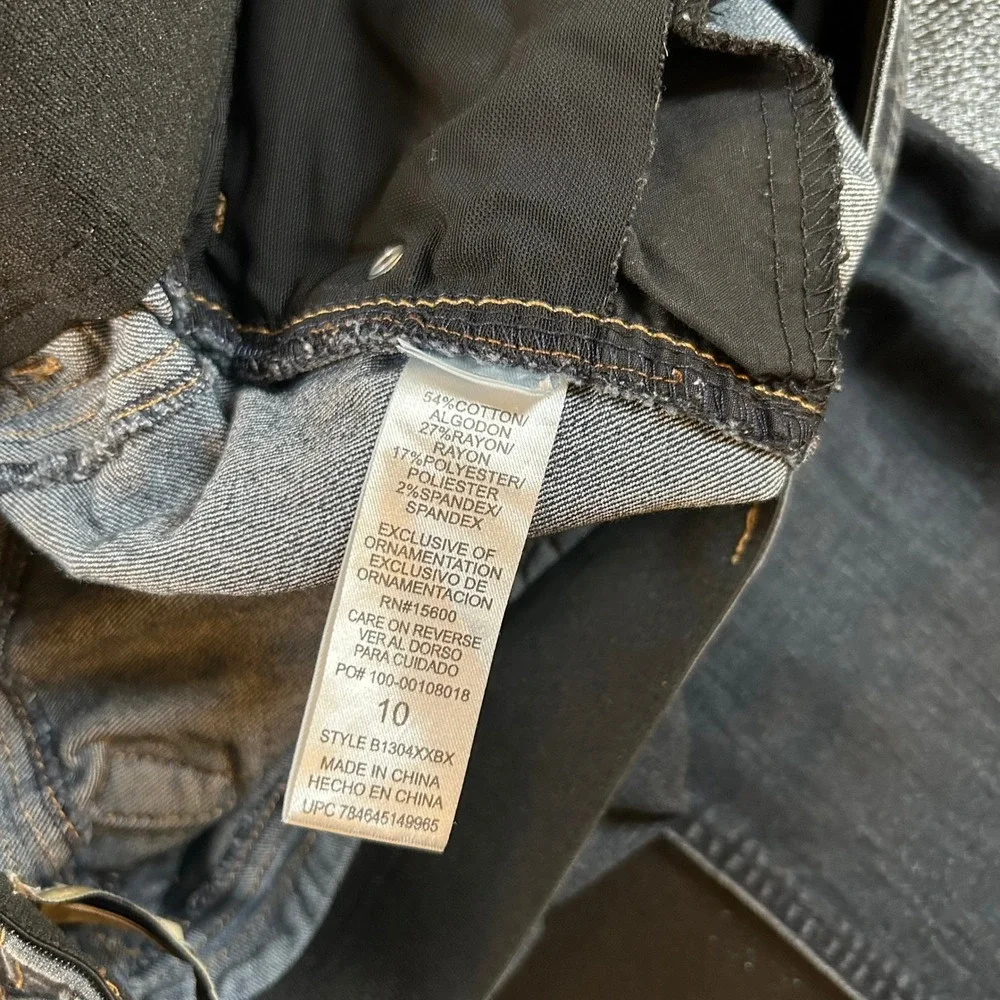 Democracy‎ Dark Wash Denim Jeans Womens 10 Crop Ankle Skinny Ab Solution 32x26
